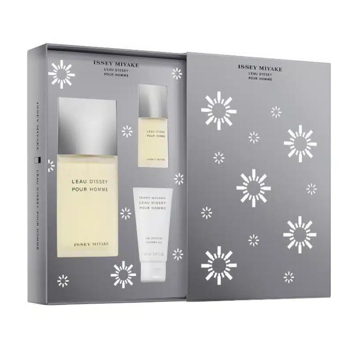 Issey Miyake LEau D Issey Pour Homme Set Eau De Toilette 125ml + Travel Size 15ml + Shower Gel 50ml