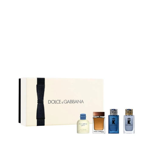 Dolce & Gabbana Set Mini For Men The One Eau De Toilette 5ml + K Eau De Toilette 5ml + Light Blue 4.5ml+ K Eau De Parfum 5ml