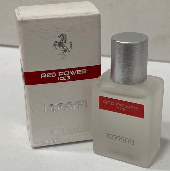 Mini Travel Ferrari Red Power Ice 3 Miniature Eau De Toilette For Men 4ml
