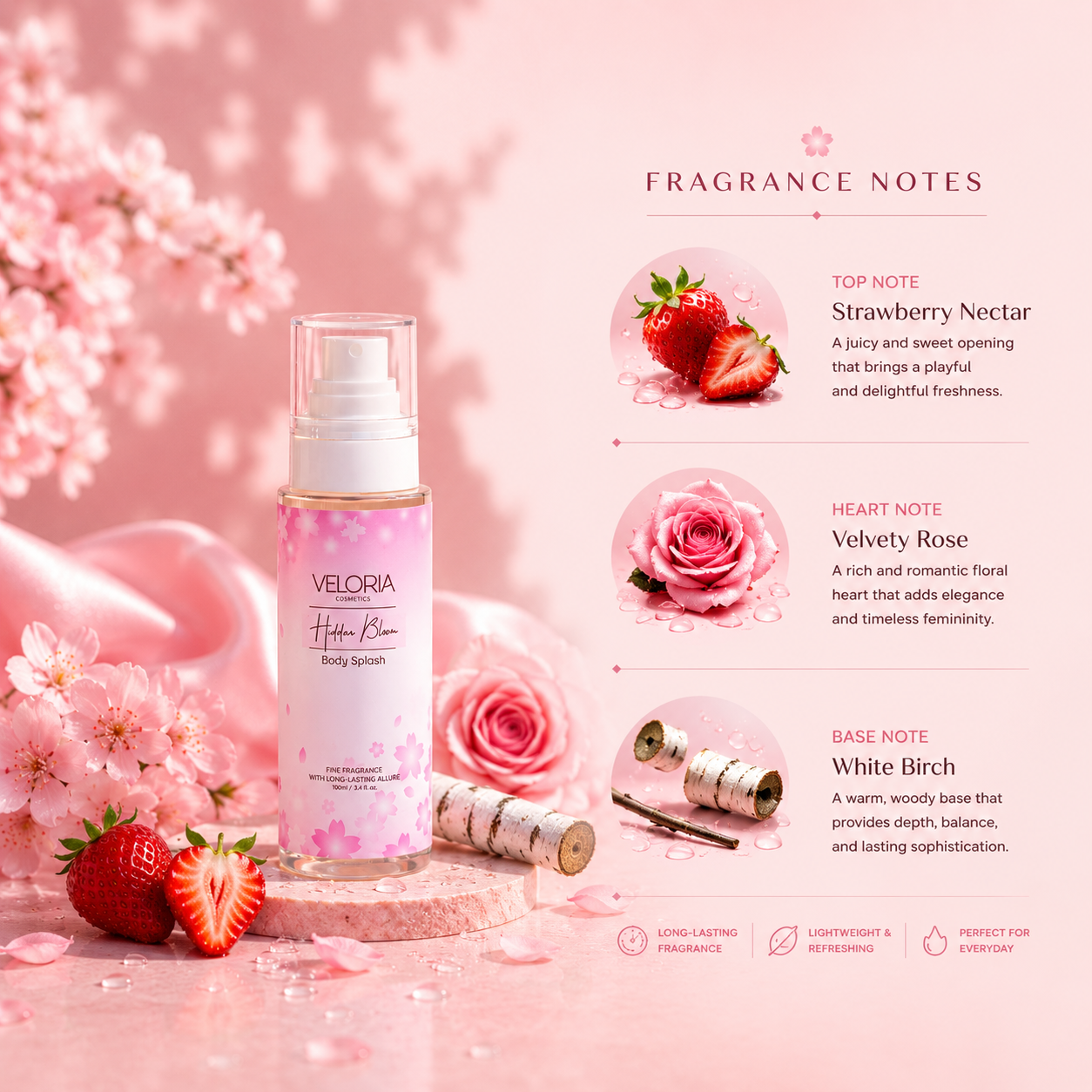 Veloria Hidden Bloom Body Splash 250ml
