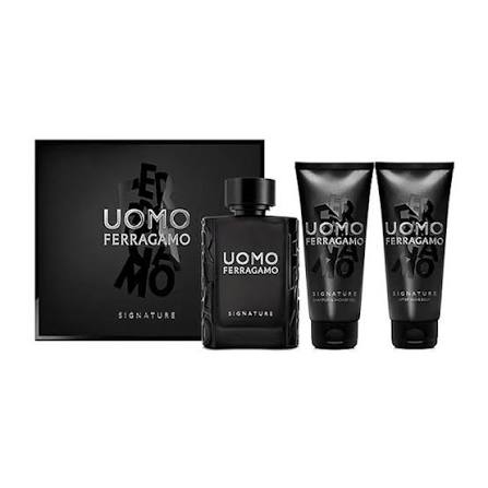 Salvatore Ferragamo Uomo Signature Set For Men Eau De Parfum 100ml + Shampoo 100ml + Shower Gel 100ml