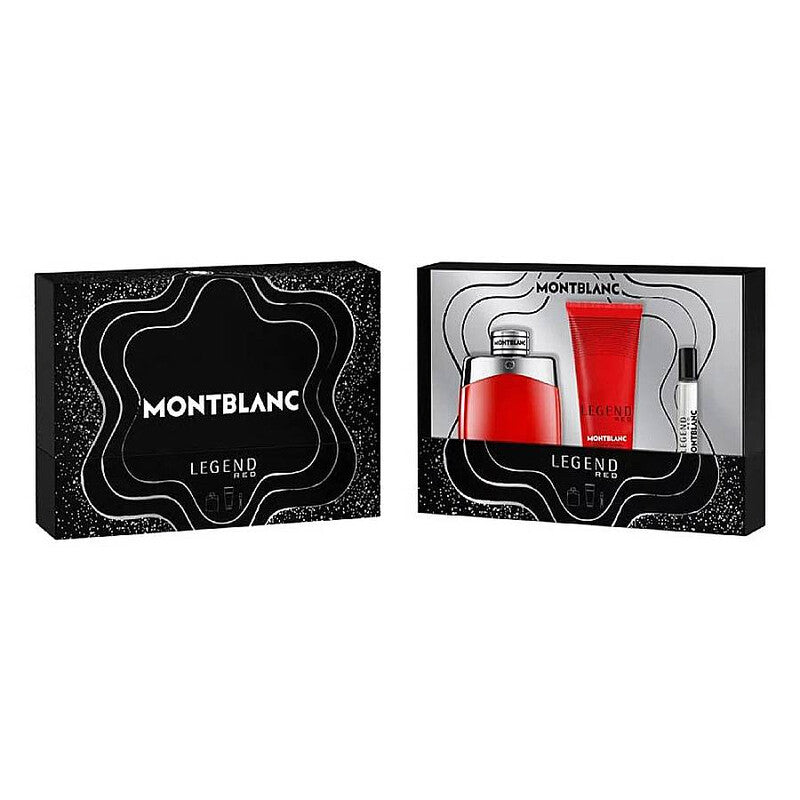 Mont Blanc Legend Red Set For Men Eau De Parfum 100ml + Mini Travel 7.5ml + Shower Gel 100ml