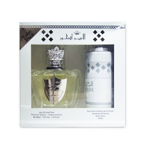White Emperor Gift Set - Unisex - EDP 100ml + Body Spray 200ml - O2morny.com