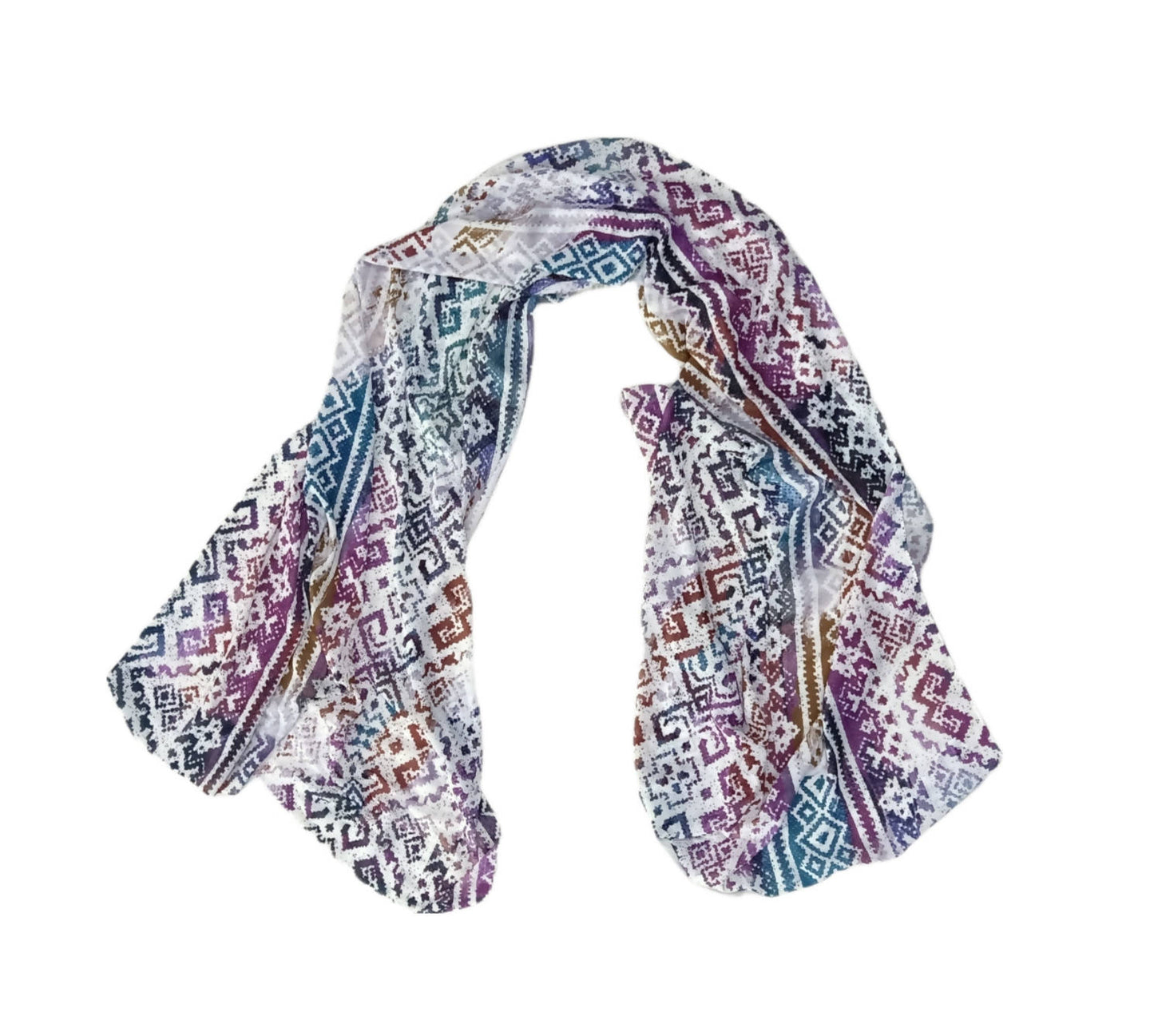 Crepe Chiffon Veil - Multi Color Chiffon Scarf 1016