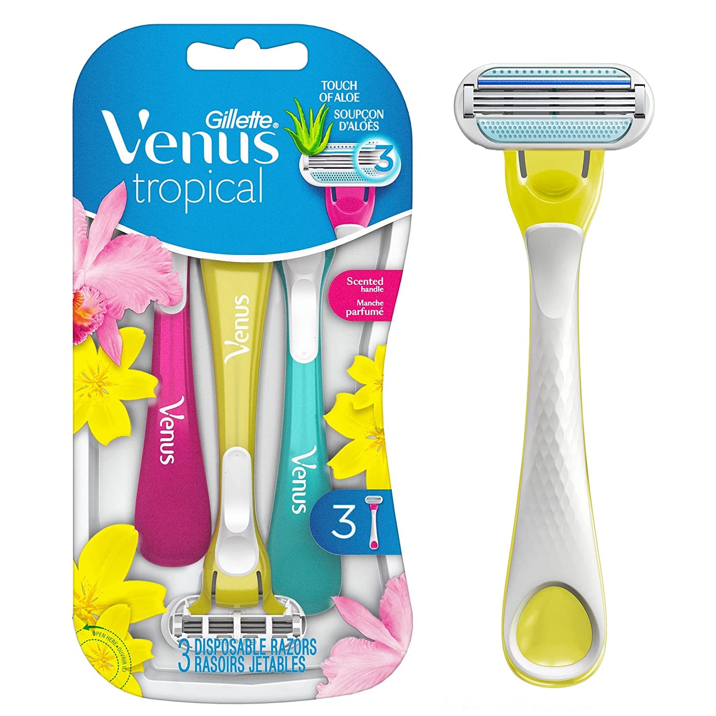 Gillette Venus Tropical Womens Razor 3 in1 Razor