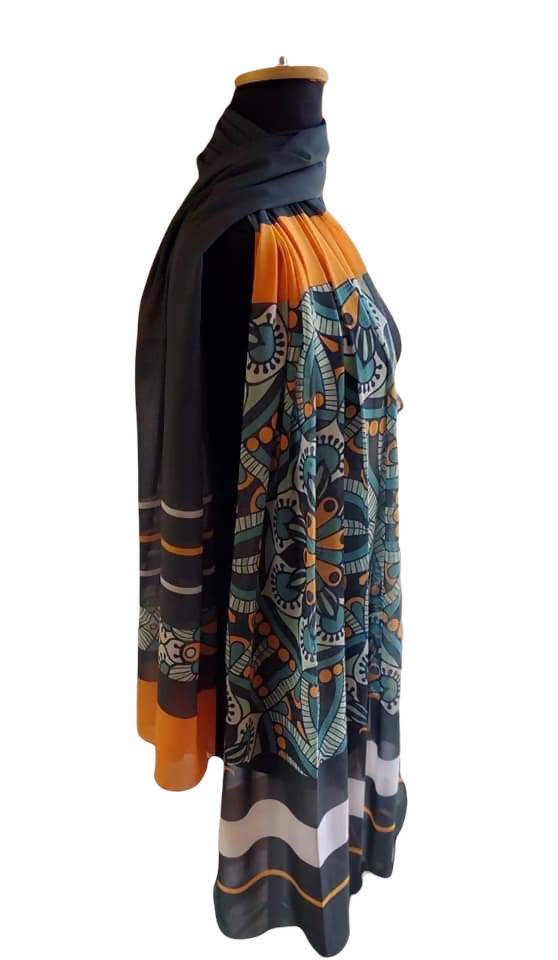 طرحة شيفون كريب -متعددة الالوان موديل 1201