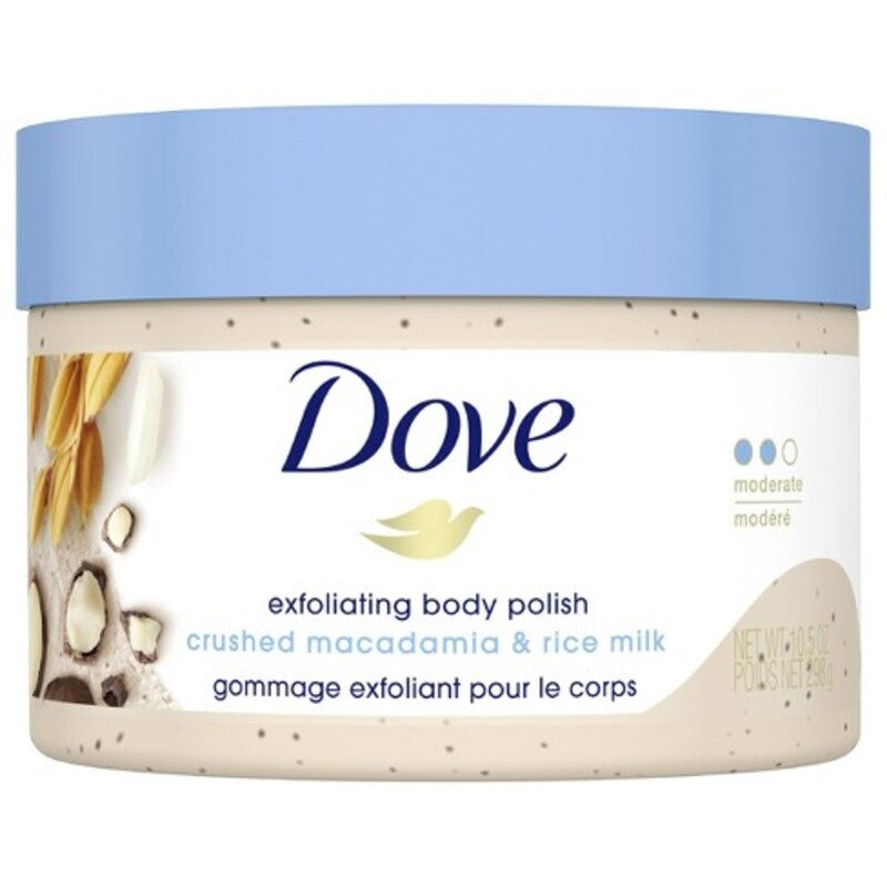 Dove Crushed Macadamia & Rice Milk Exfoliating Body Polish 298 g