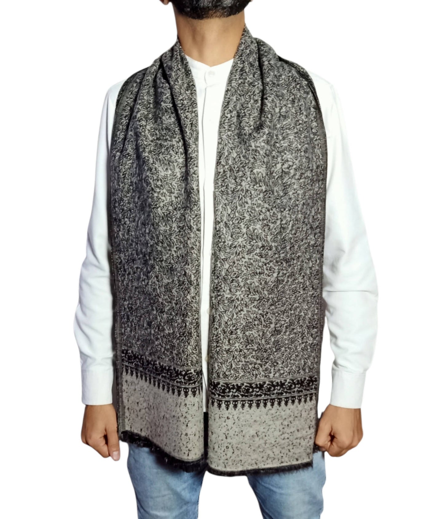 شال رجالي طويل من الصوف - سكارف 3016