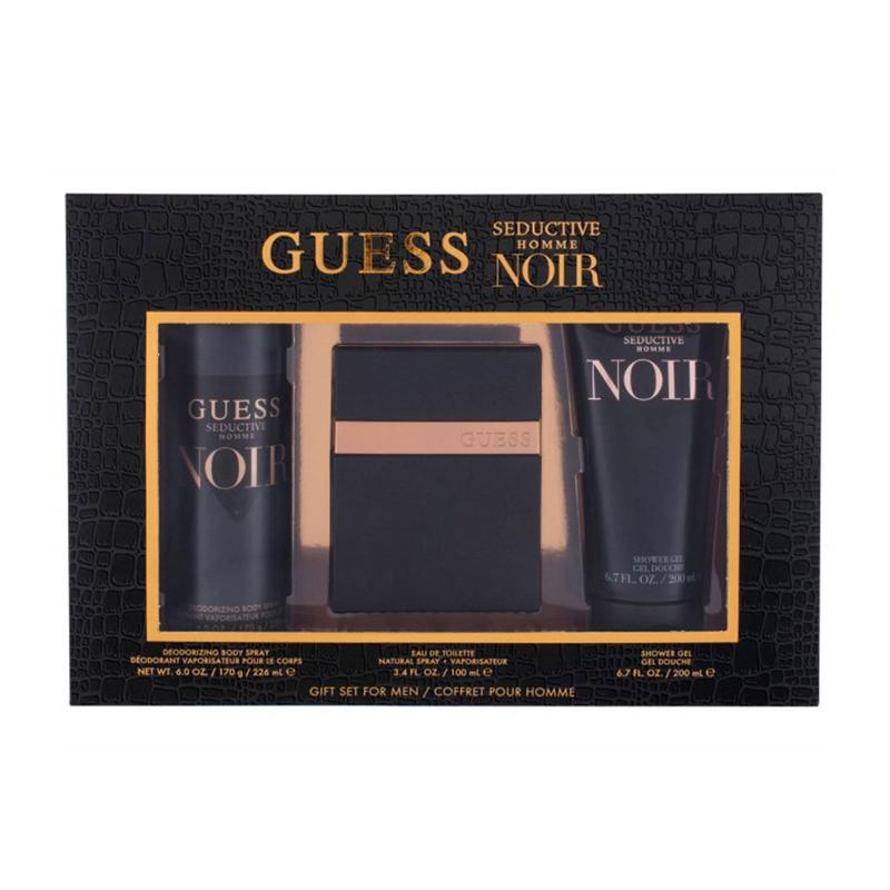 Guess Seductive Noir Set For Men Eau De Toilette 75ml + Shower Gel 200ml + Deaodorant 226ml