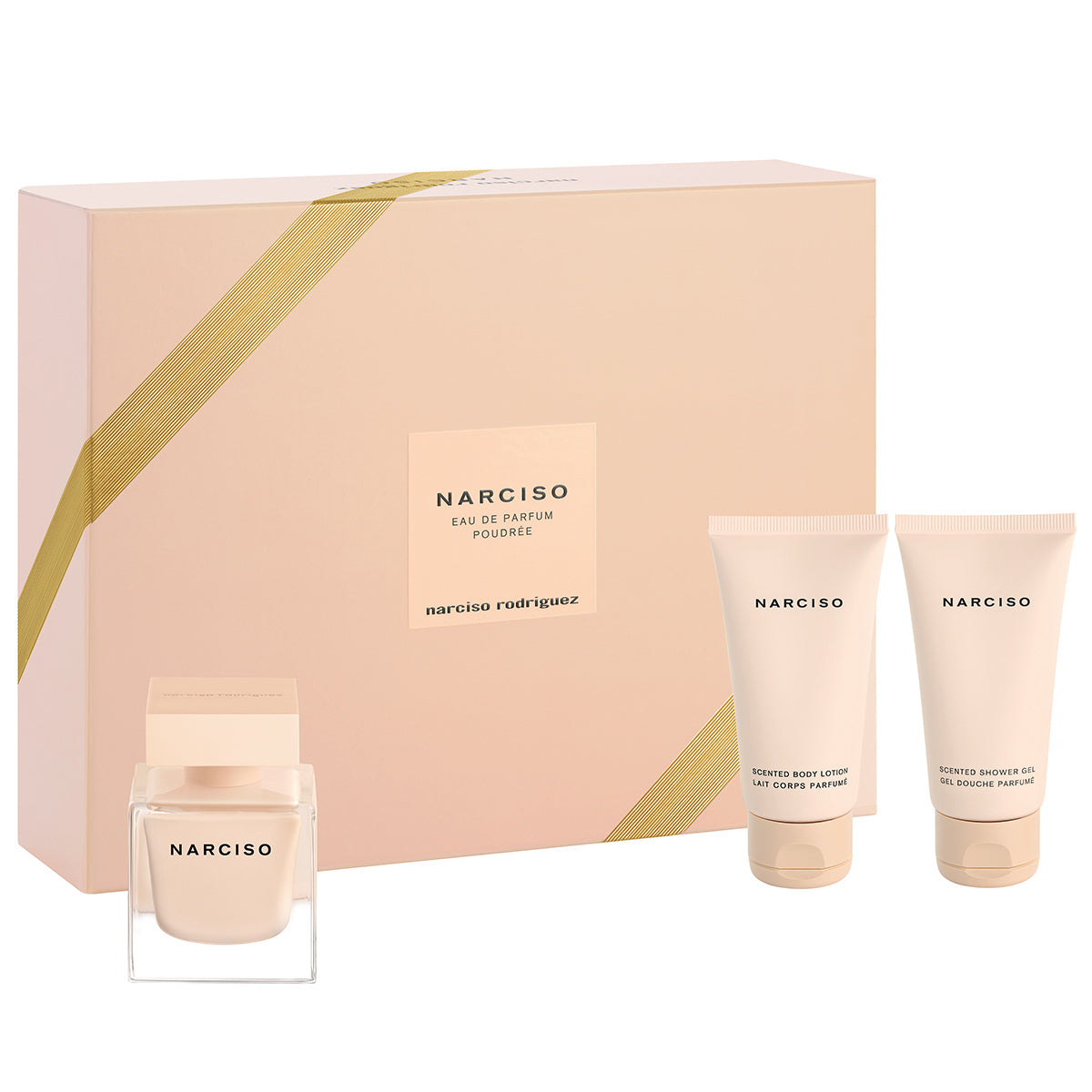 Narciso Rodriguez Poudree Set For Women Eau De Parfum 50ml + Body Lotion 50ml + Shower Gel 50ml