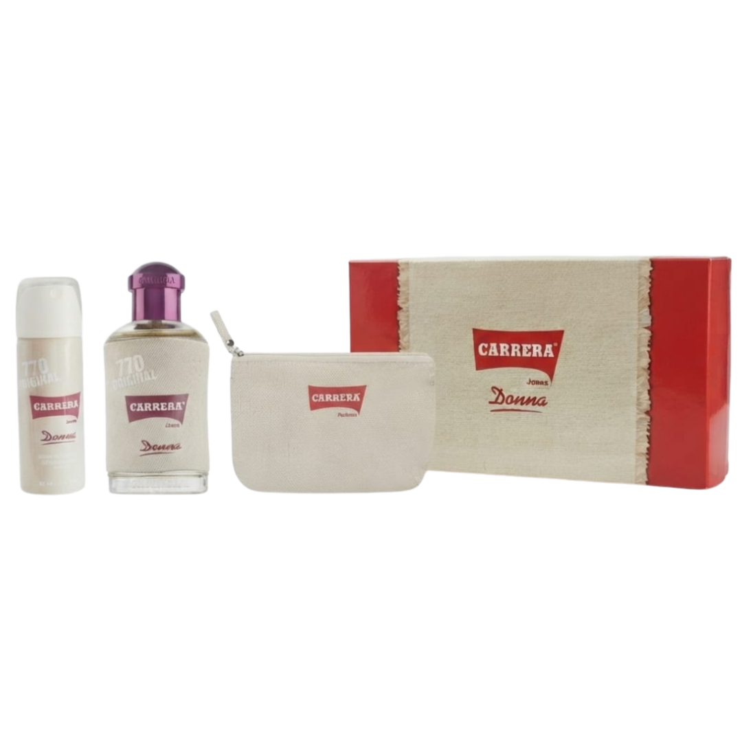 Carrera Jeans 770 Original Donna Set For Women Eau De Parfum 125ml + Deodorant 50ml + Pouch