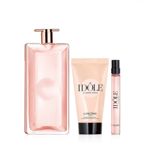 Lancome Idole Le Parfum Set for Women Eau De Parfum 50ml + Mini Travel 10ml +  Body Cream 50ml