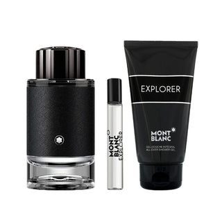 Mont blanc Explorer Set For Men Eau De Parfum 100ml + Mini Travel 7.5ml + Gel Douche 100ml