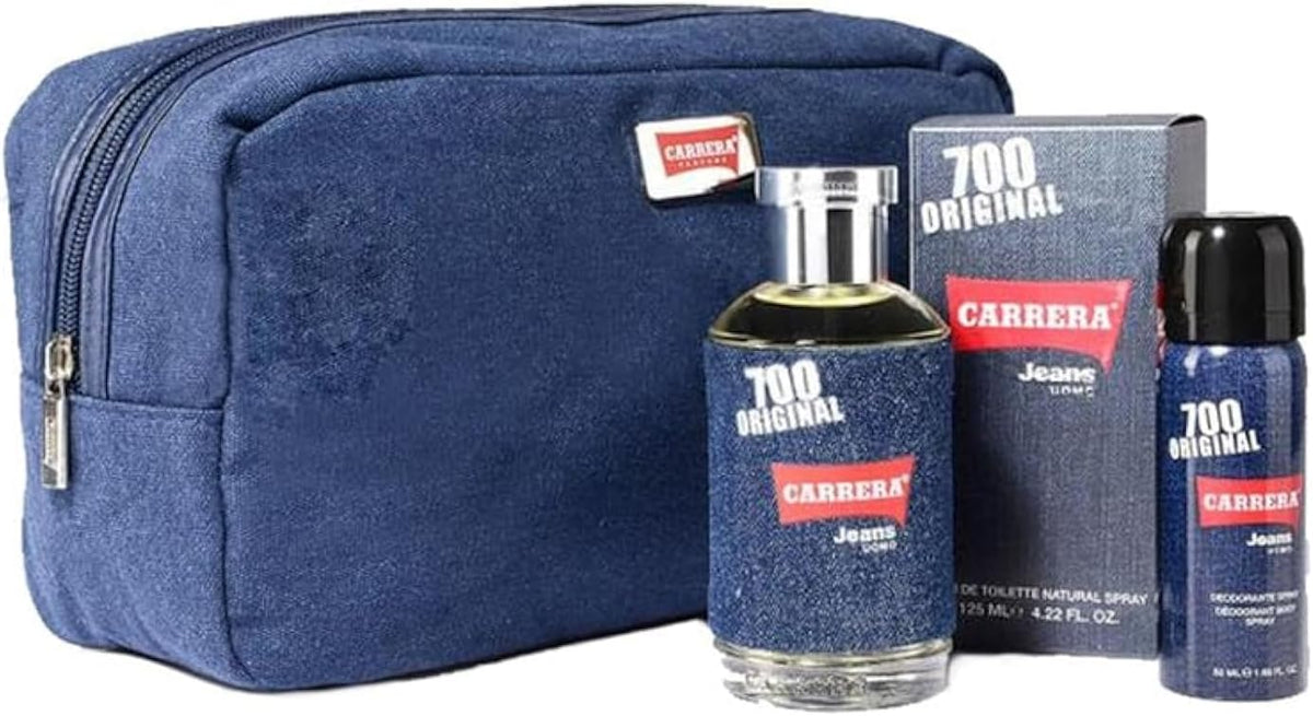 Carrera Jeans 700 Original Uomo Set For Men Eau De Toilette 125ml + Deodorant 50ml + Beauty Case