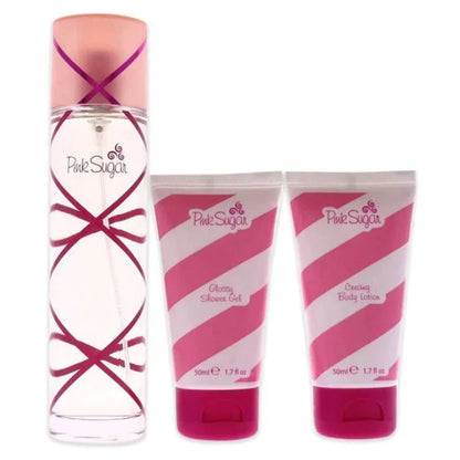 Aquolina Pink Sugar Set For Women Eau De Toilette 50ml + Body Lotion 50ml + Glossy Shower Gel 50ml
