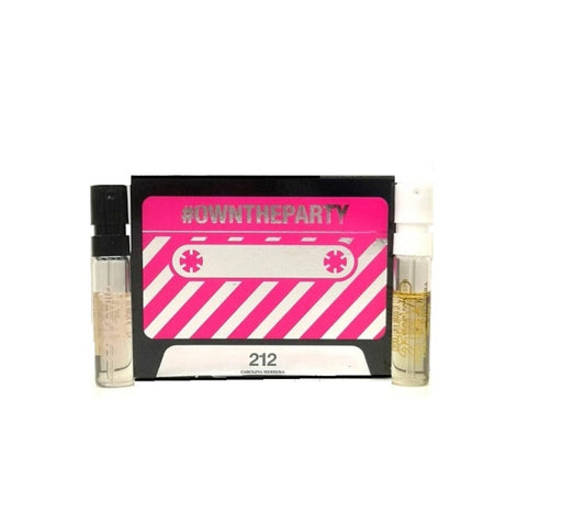 Sample Carolina Herrera 212 Vip Rose + 212 Vip Vials Eau De Parfum For Women 1.5ml 2 Pcs
