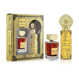 Arabiyat Khashab and Oud Gold Edition Set For Unisex Eau De Parfum 100ml + Perfume Spray 200ml