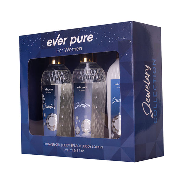 Ever Pure Jewellery Set For Women Shower Gel 236ml + Body Splash 236ml + Body Lotion 236ml