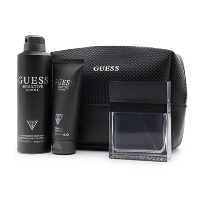 Guess Seductive Homme Set For Men Eau De Toilette 100ml + Deodorant Body Spray 226ml + Shower Gel 100ml + Pouch