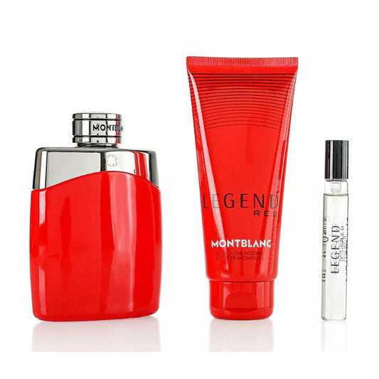 Mont Blanc Legend Red Set For Men Eau De Parfum 100ml + Mini Travel 7.5ml + Shower Gel 100ml