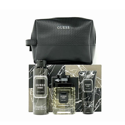 Guess Uomo Set For Men Eau De Toilette 100ml + Deodorant Body Spray 226ml + Shower Gel 100ml + Pouch