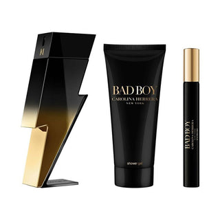 Carolina Herrera Bad Boy Extreme Set For Men Eau De Parfum 100ml + Mini Travel 10ml + Shower Gel 100ml