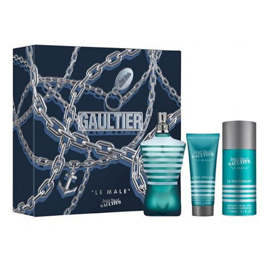 Jean Paul Gaultier Le Male Set For Men Eau De Toilette 125ml + Deodorant 150ml + Shower Gel 75ml