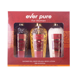 Ever Pure Velvet Oud Set For Women Shower Gel 236ml + Body Splash 236ml + Body Lotion 236ml