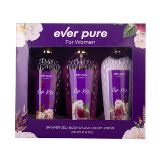 Ever Pure Life Kiss Set For Women Shower Gel 236ml + Body Splash 236ml + Body Lotion 236ml