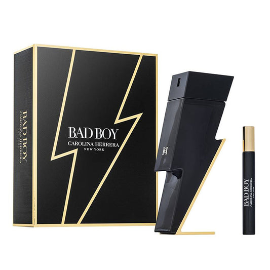 Carolina Herrera Bad Boy Set For Men Eau De Toilette 100ml + Mini Travel 10ml