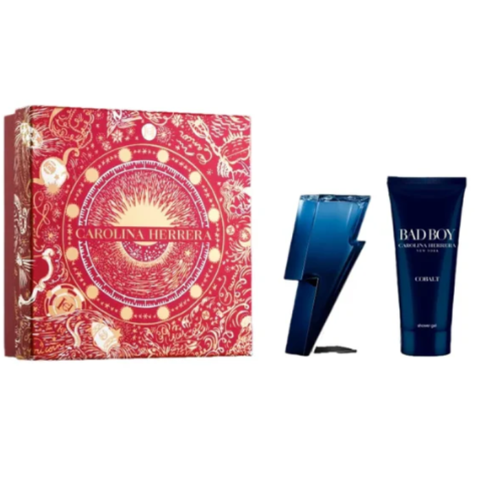 Carolina Herrera Bad Boy Cobalt Set For Men Eau De Toilette 100ml + Shower Gel 100ml