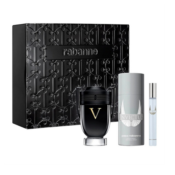 Paco Rabanne Invictus Victory Set For Men Eau De Parfum 100ml + Travel Size 10ml + Deodorant 150ml