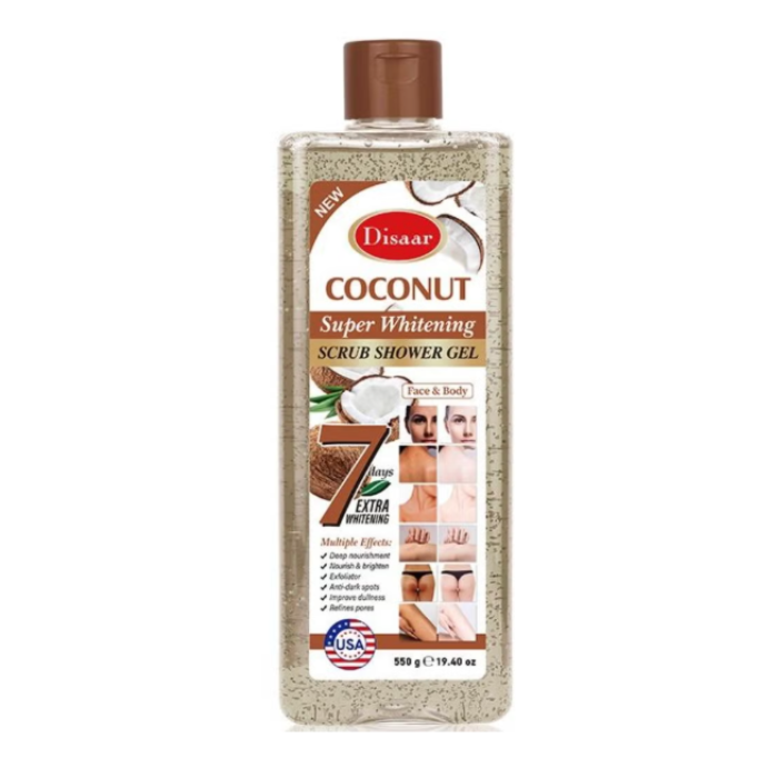 Dissar Coconut Super Whitening Scrub Shower Gel 550g