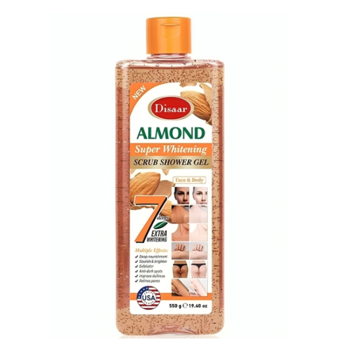 Dissar Almond Super Whitening Scrub Shower Gel 550g