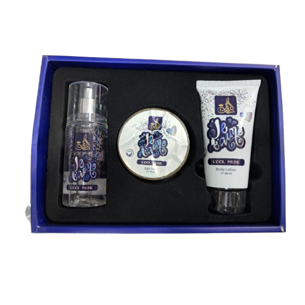 Misk Addiar Je Taime Cool Musk Set For Women Body Mist 88ml + Body Lotion 88ml + Bath Soap 100ml