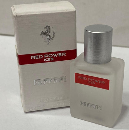 Mini Travel Ferrari Red Power Ice 3 Miniature Eau De Toilette For Men 4ml