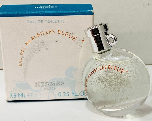 Mini Travel Hermes Eau Des Merveilles Bleue Eau De Toilette For Women 7.5ml