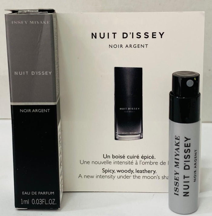 Sample Issey Miyake Nuit DIssey Noir Argent Vials Eau De Parfum