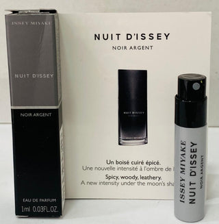 Sample Issey Miyake Nuit DIssey Noir Argent Vials Eau De Parfum For Men 1ml