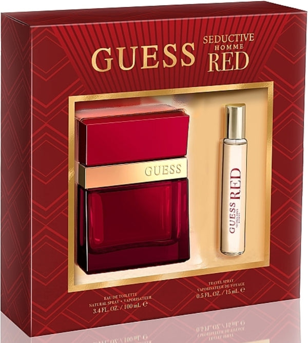 Guess Seductive Red Set For Men Eau De Toilette 100ml+ Travel Size 15ml