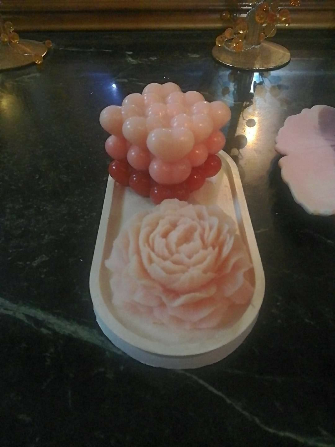 Sherry and Rose Candles Flowers