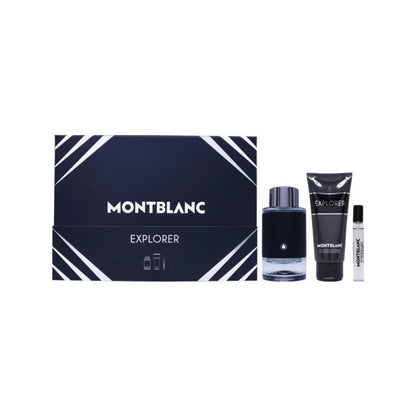 Mont Blanc Explorer Set For Men Eau De Parfum 100ml+ Mini Travel 7.5ml + Shower Gel 100ml