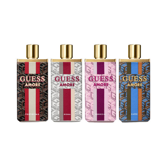 Guess Amore Set For Women Eau De Toilette Venezia 7.5ml + Capri 7.5ml + Roma 7.5ml + Portofino 7.5ml