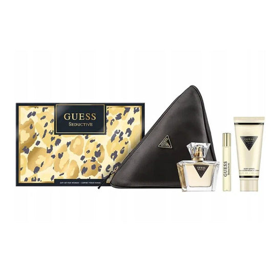 Guess Seductive Set For Women Eau De Toilette 75ml + Travel Size 15ml + Body Lotion 100ml + Pouch