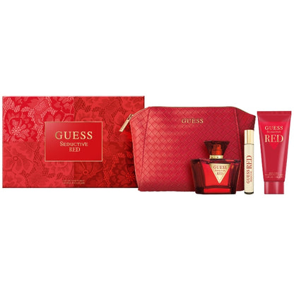 Guess Seductive Red Set For Women Eau De Toilette 75ml + Travel Size 15ml+ Body Lotion 100ml + Pouch