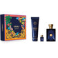 Versace Dylan Blue Pour Homme Set For Men Eau De Toilette 100ml + Mini Travel 5ml + Bath & Shower Gel 150ml
