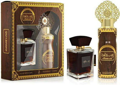Arabiyat Khashab and Oud Set For Men Eau De Parfum 100ml + Perfume Spray 200ml