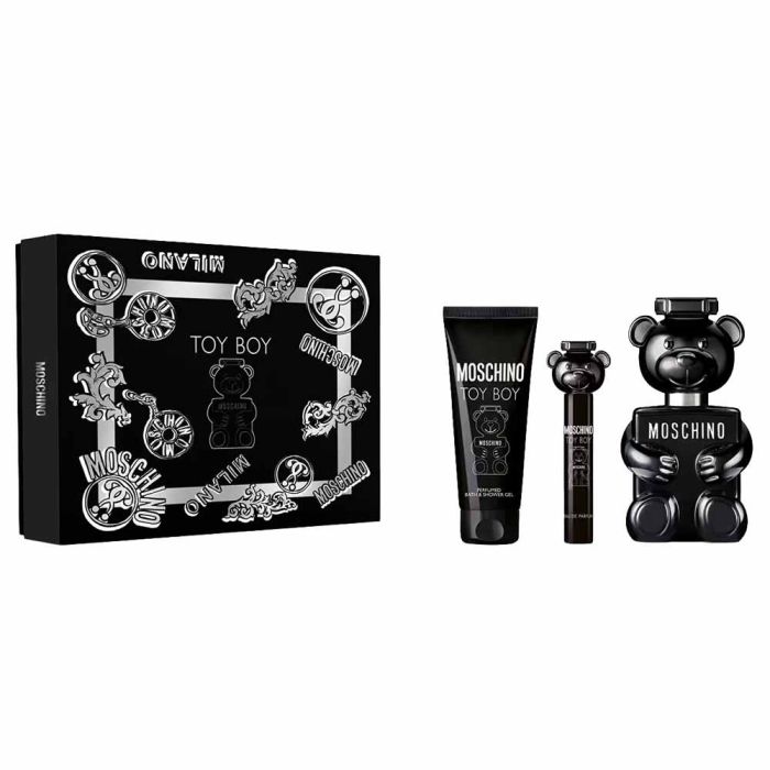 Moschino Toy Boy Set For Men Eau De Parfum 100ml + Mini Travel 10ml + Bath & Shower Gel 100ml