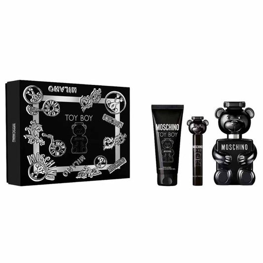 Moschino Toy Boy Set For Men Eau De Parfum 100ml + Mini Travel 10ml + Bath & Shower Gel 100ml