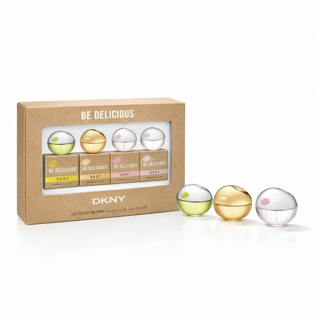 Donna Karan Be Delicious Set Mini For Women Eau De Parfum Be Delicious 7ml + Golden Delicious 7ml + Be Extra Delicious 7ml + Be 100% Delicious 7ml
